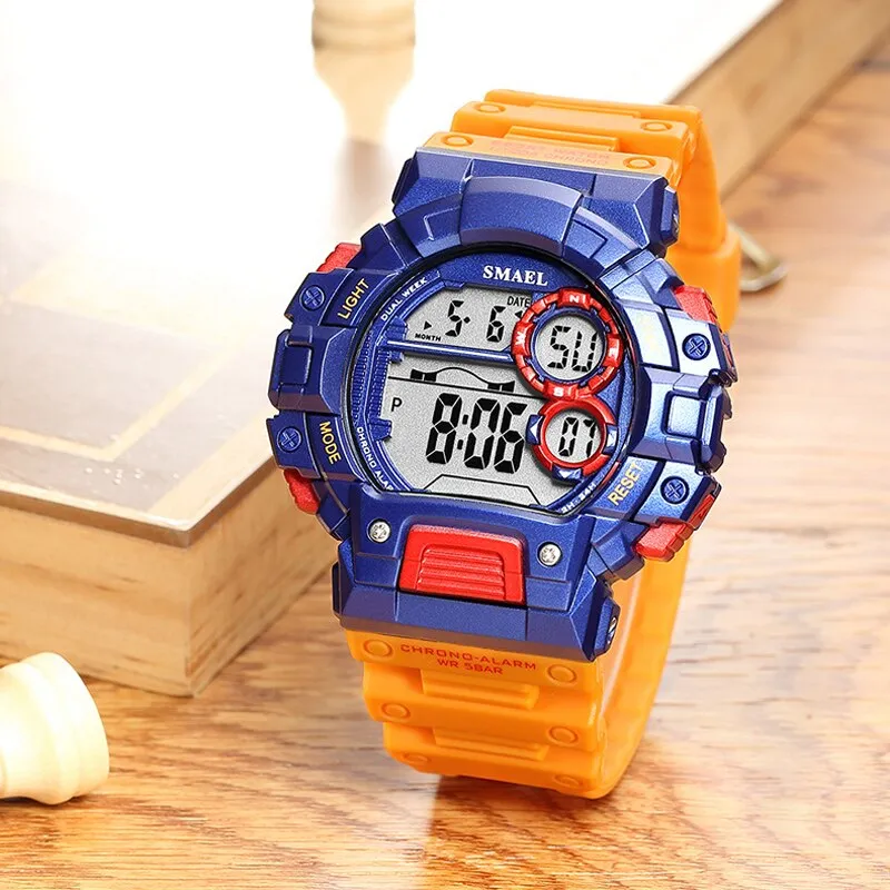 2022 SMAEL Mens Sports Watch Luxury Brand Military Watch Fashion Digital Watch Men Alarm Stopwatch Clock Male Relogio Masculino