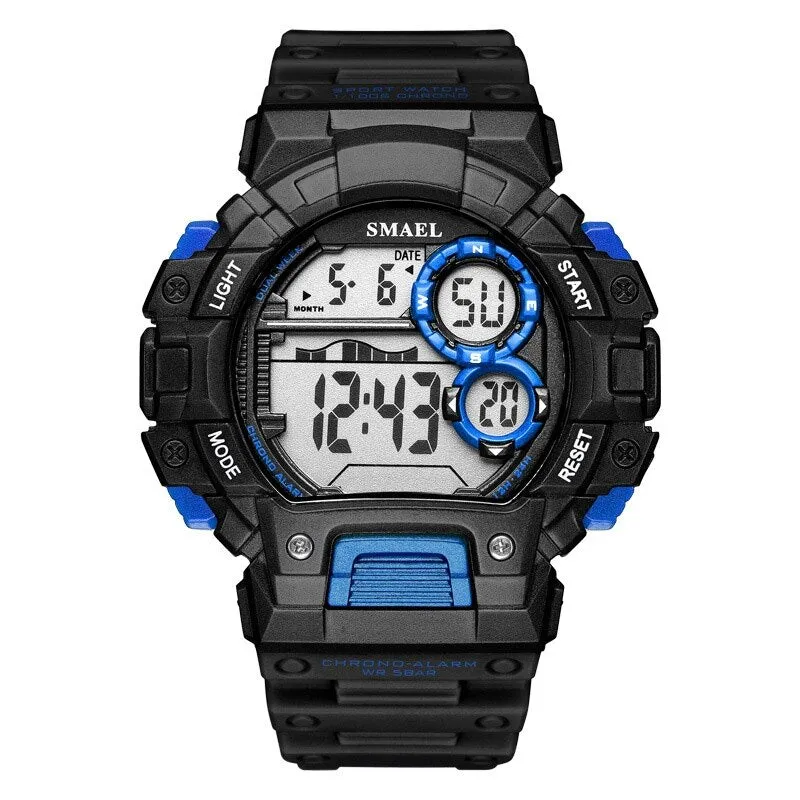 2022 SMAEL Mens Sports Watch Luxury Brand Military Watch Fashion Digital Watch Men Alarm Stopwatch Clock Male Relogio Masculino