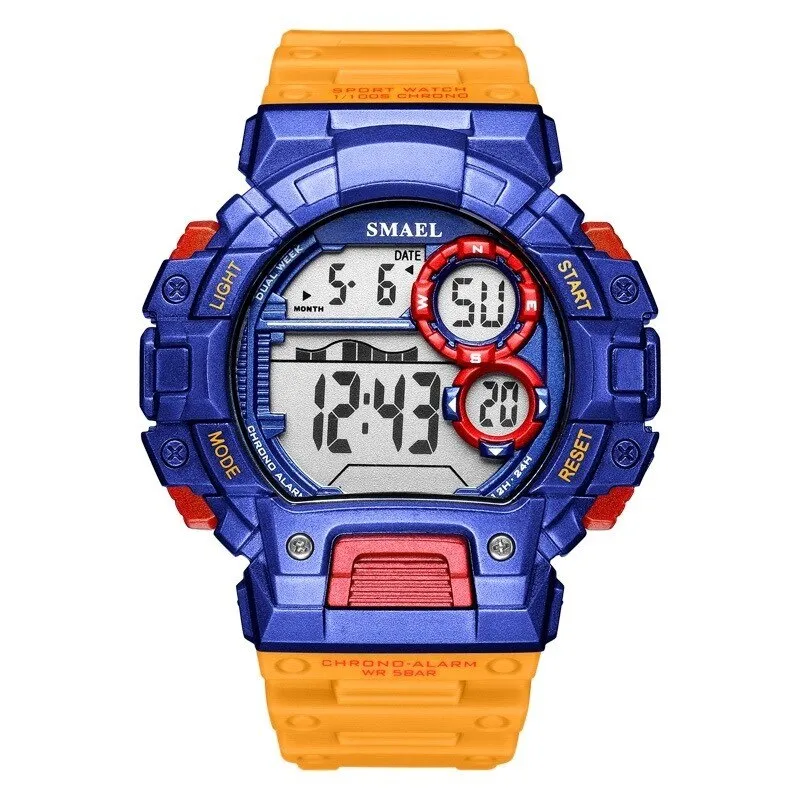2022 SMAEL Mens Sports Watch Luxury Brand Military Watch Fashion Digital Watch Men Alarm Stopwatch Clock Male Relogio Masculino
