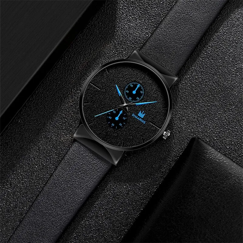 2pcs Set Fashion Mens Sports Watches Man