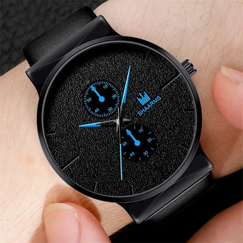 2pcs Set Fashion Mens Sports Watches Man