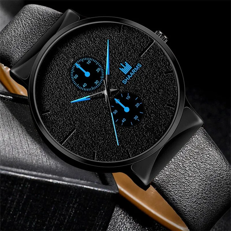 2pcs Set Fashion Mens Sports Watches Man