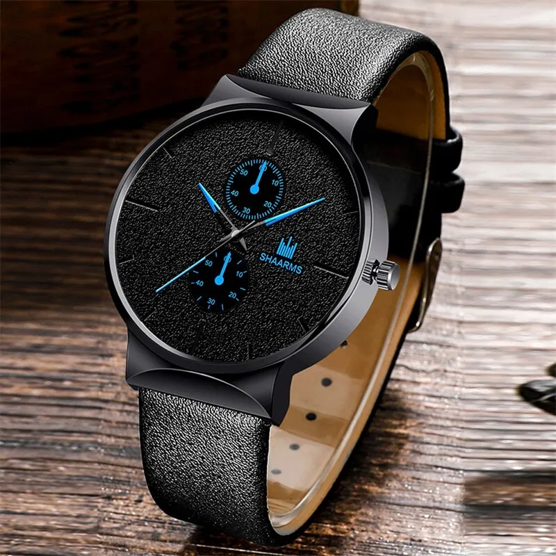 2pcs Set Fashion Mens Sports Watches Man