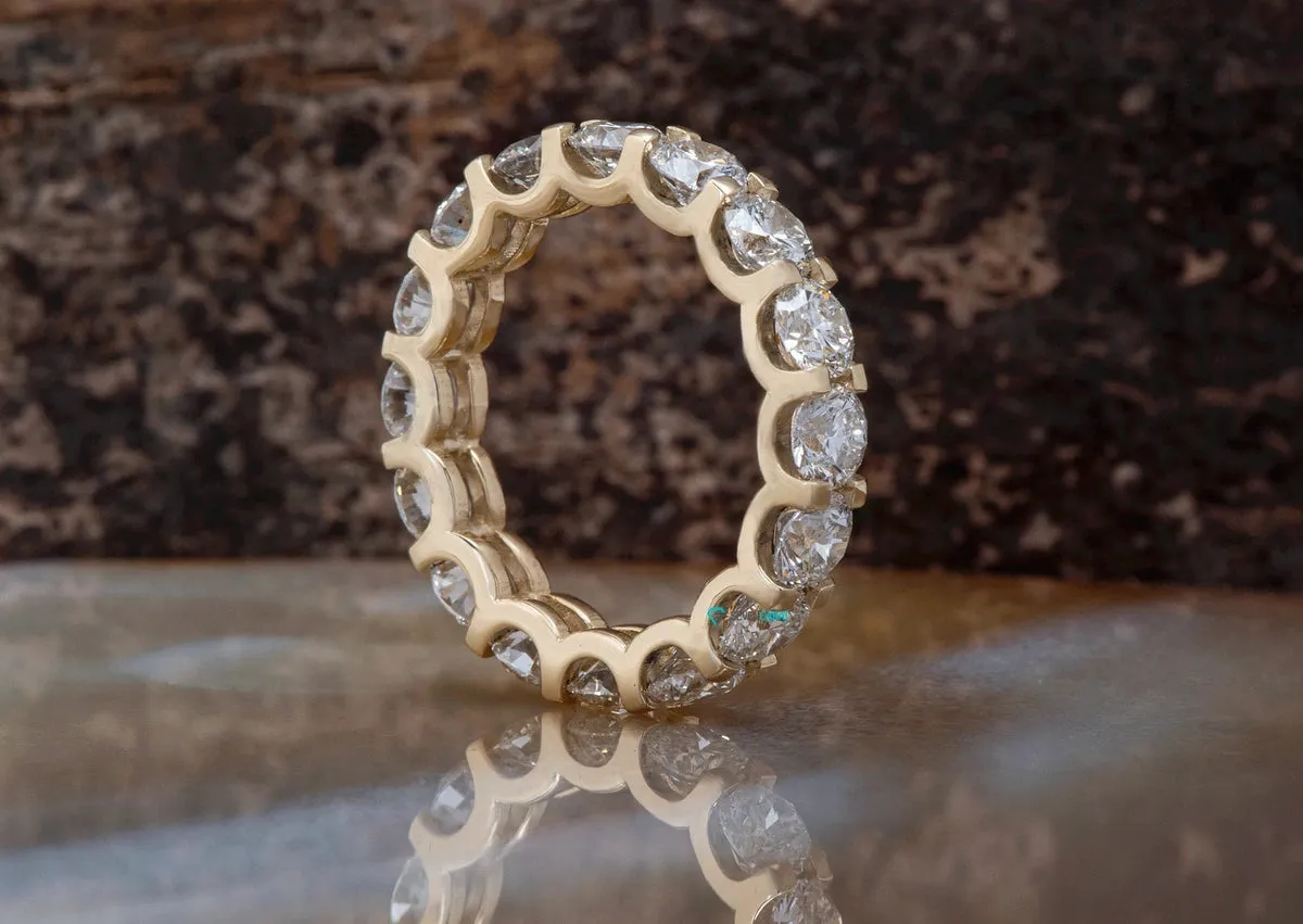 3.75 ct Diamond Eternity Wedding Band-Stacking gold rings