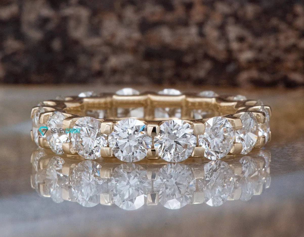 3.75 ct Diamond Eternity Wedding Band-Stacking gold rings