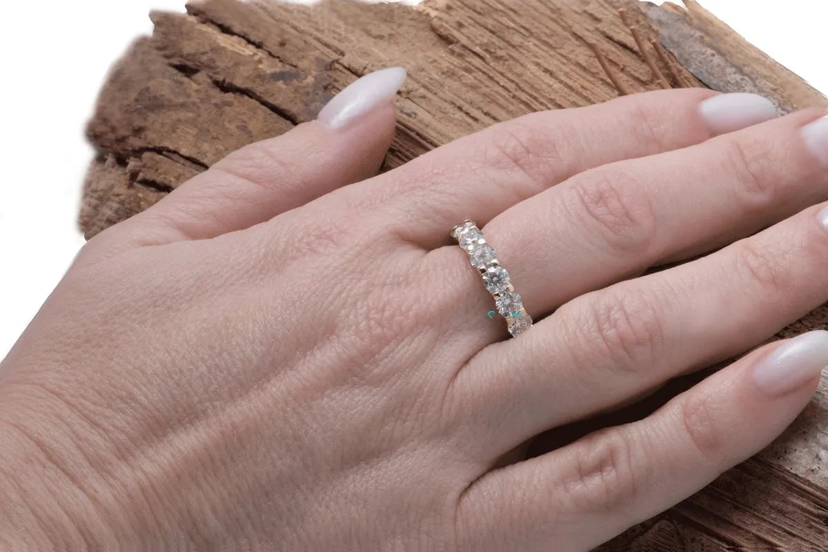 3.75 ct Diamond Eternity Wedding Band-Stacking gold rings