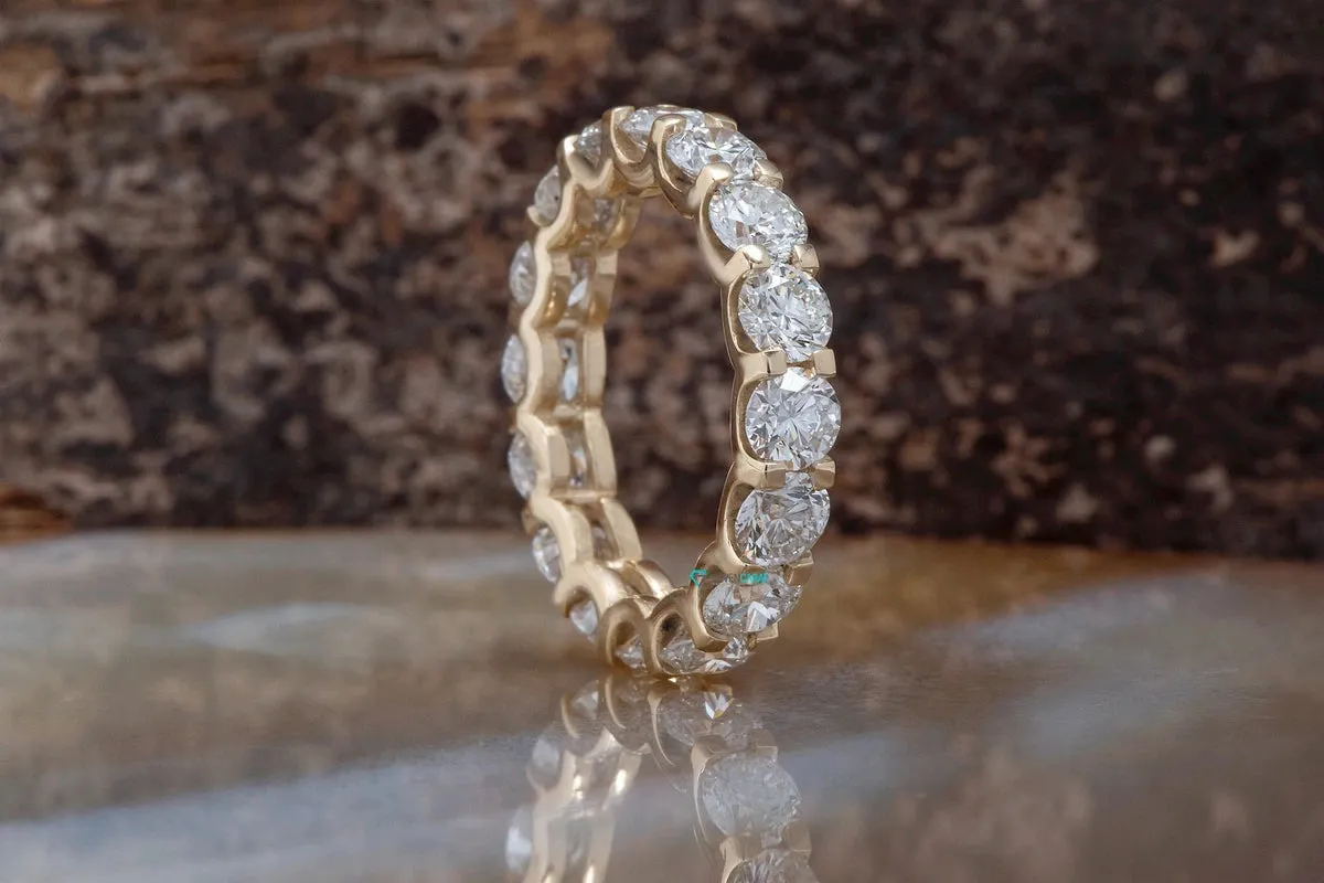 3.75 ct Diamond Eternity Wedding Band-Stacking gold rings