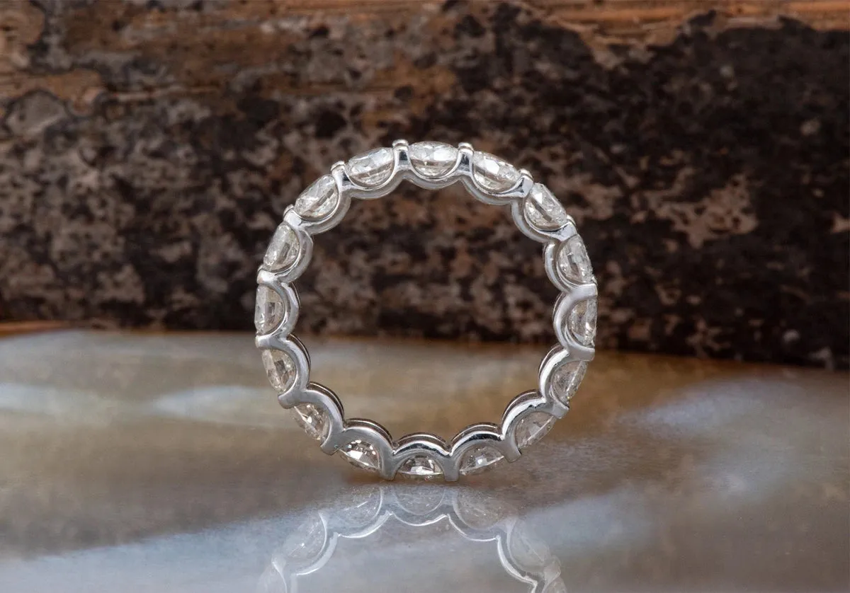 3.75 ct Diamond Eternity Wedding Band-Stacking gold rings