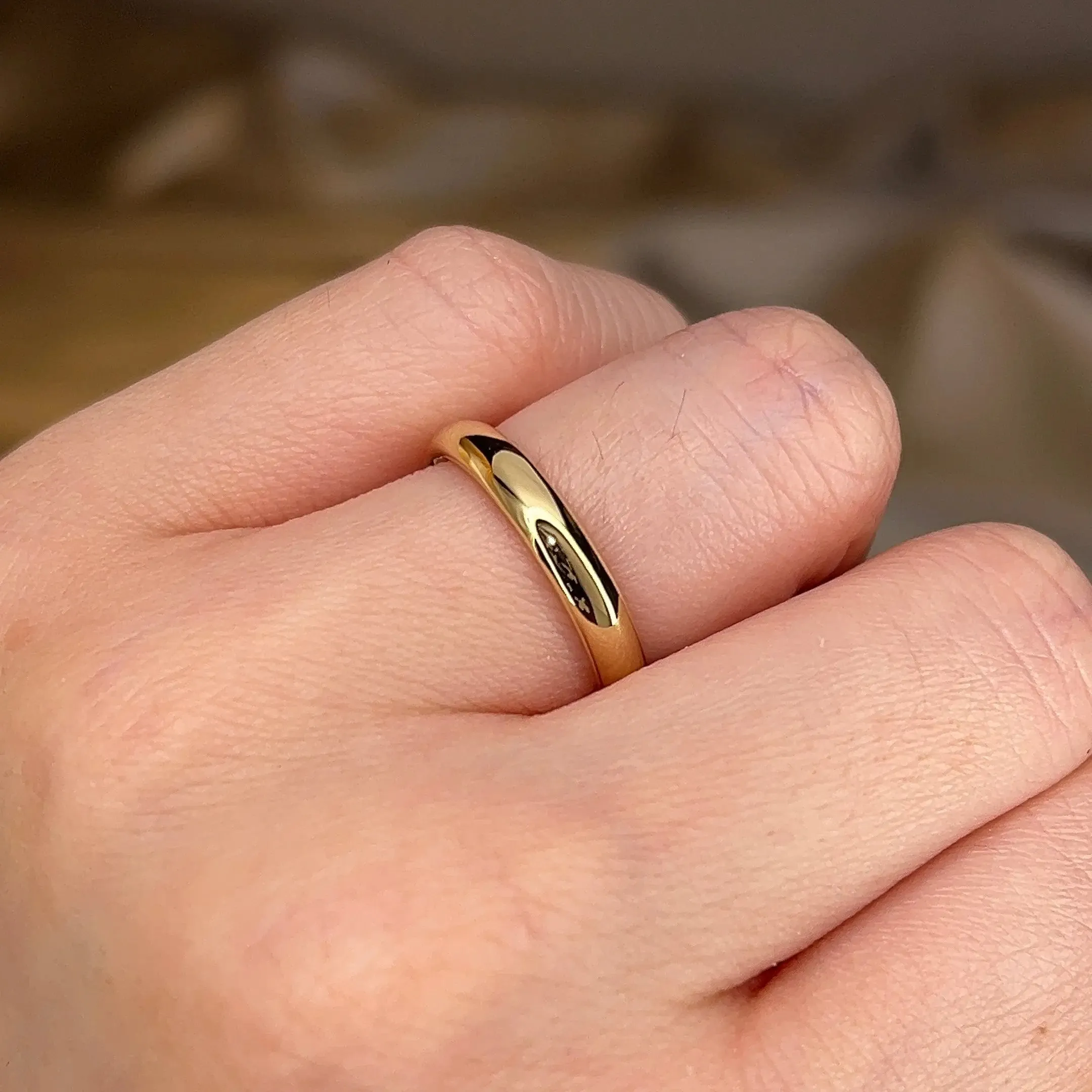 3mm Band Classic Traditional Court Wedding Ring