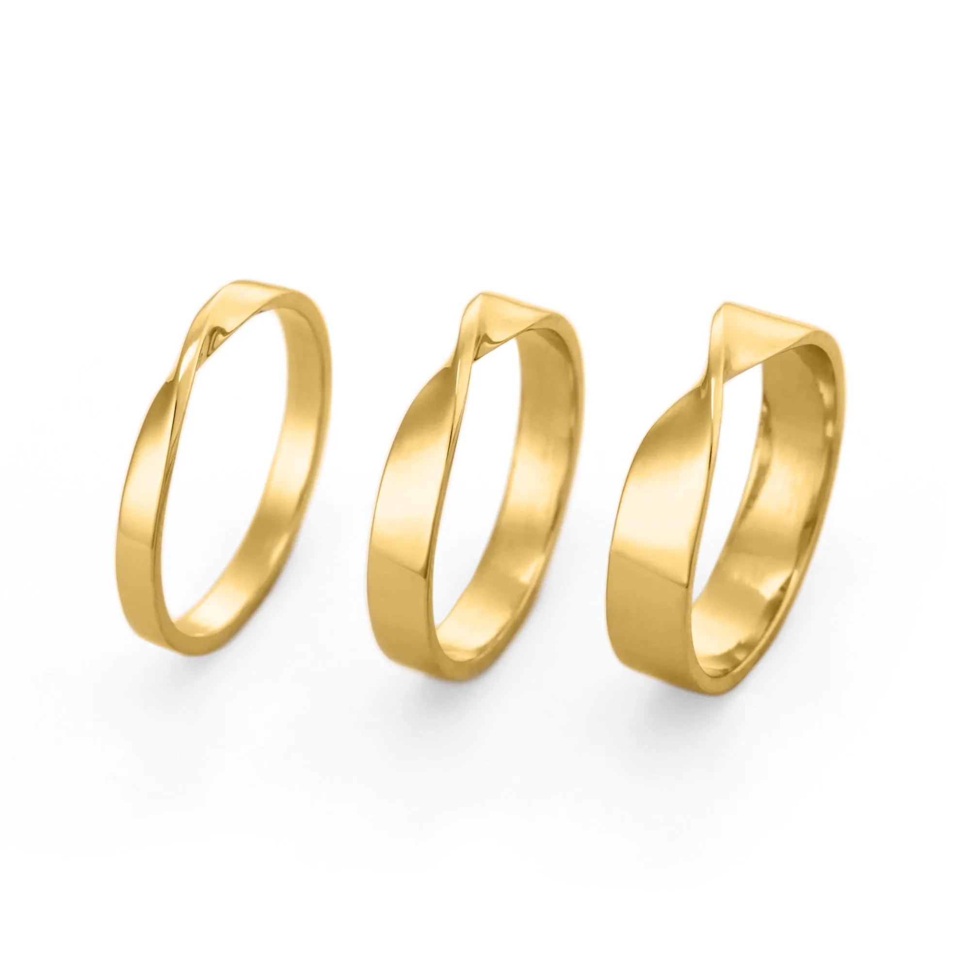 3mm Mobius Wedding Ring 14K Gold