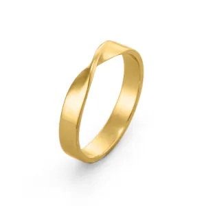 3mm Mobius Wedding Ring 14K Gold