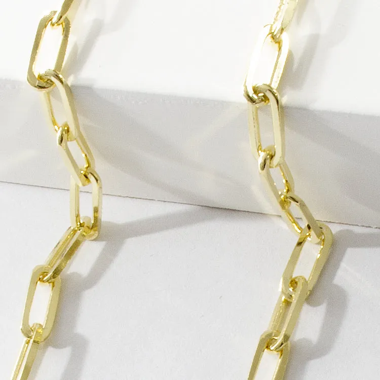 4 mm Open Link Chain Necklace 24"