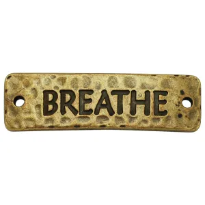 40mm Focal Link,Antique Bronze Bracelet findings for Jewelry Bangle,"BREATHE" Link,Bracelet Supplies,20pcs/lot