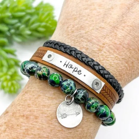 5mm FLAT Braided Leather Bracelets | SET A | 8 colors | Magnetic Closure | Unisex