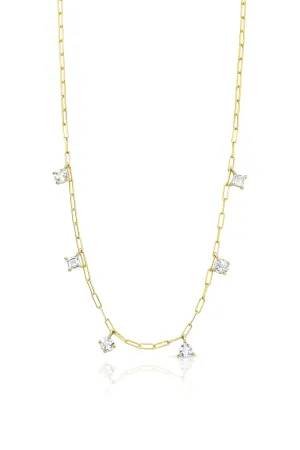 6 Stone Gemfetti Necklace