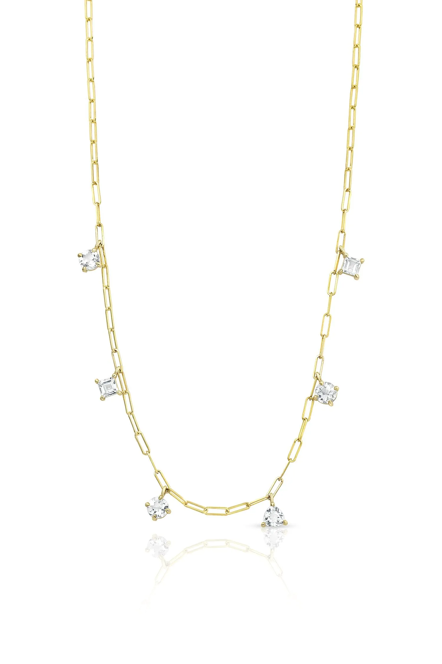 6 Stone Gemfetti Necklace