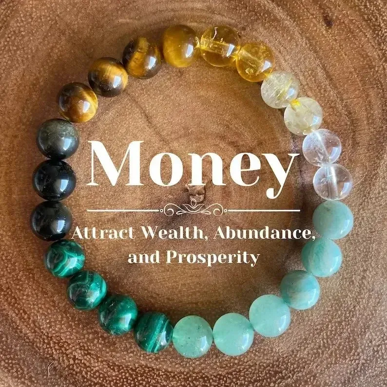 6 Styles Bracelet Set – Money, Empath Protection, Grounding, Self-Love & Energy Healing Jewelry