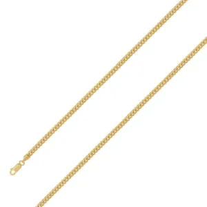 925 Sterling Silver 5mm Gold Plated Miami Cuban Chain Size- 8"