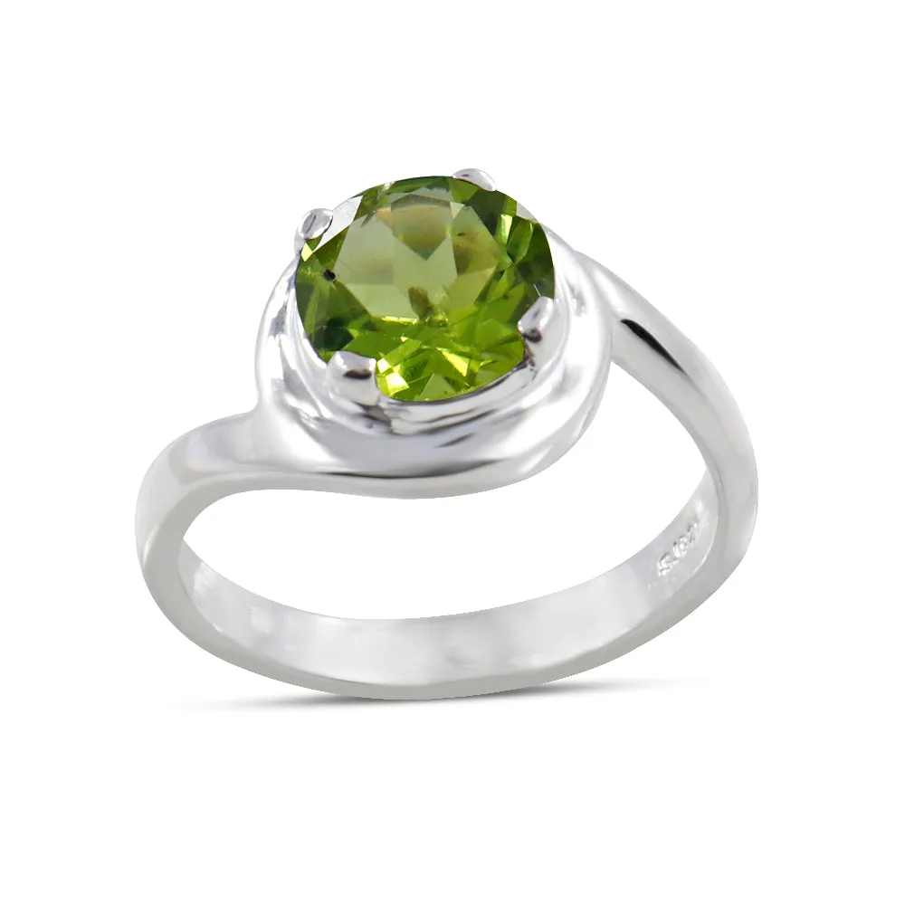 925 Sterling Silver Designer Garnet Ring