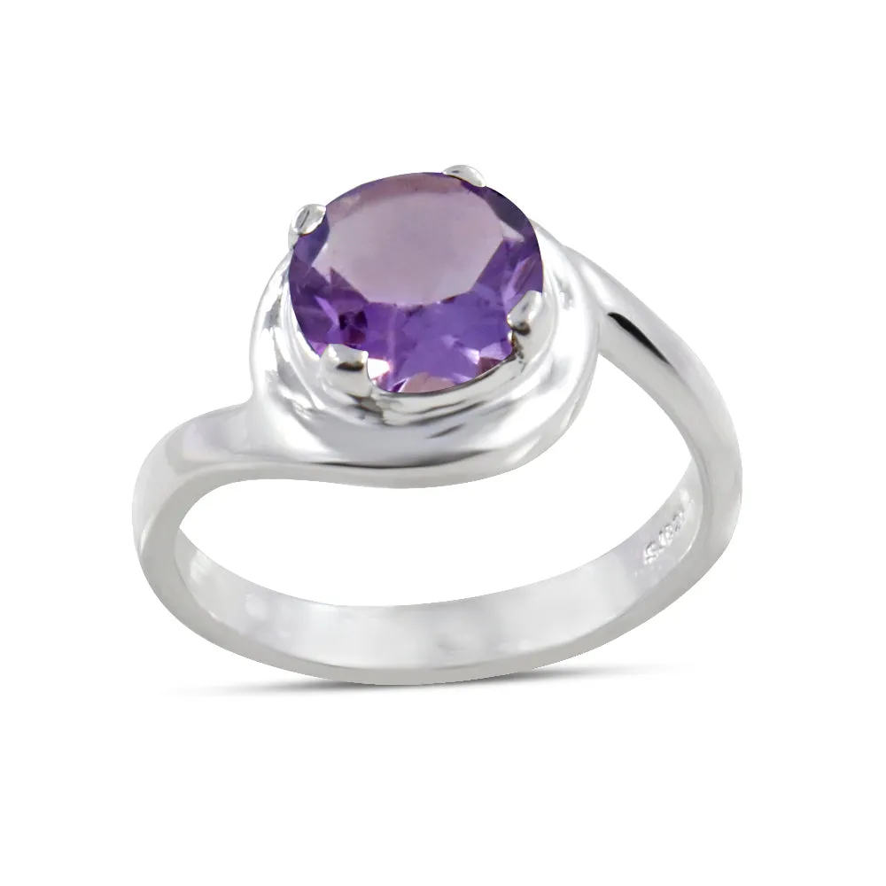 925 Sterling Silver Designer Garnet Ring