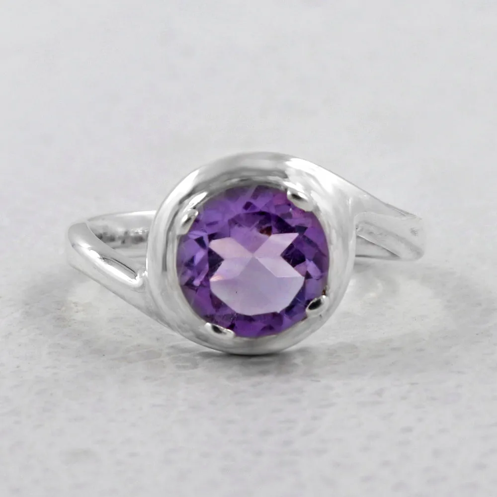 925 Sterling Silver Designer Garnet Ring