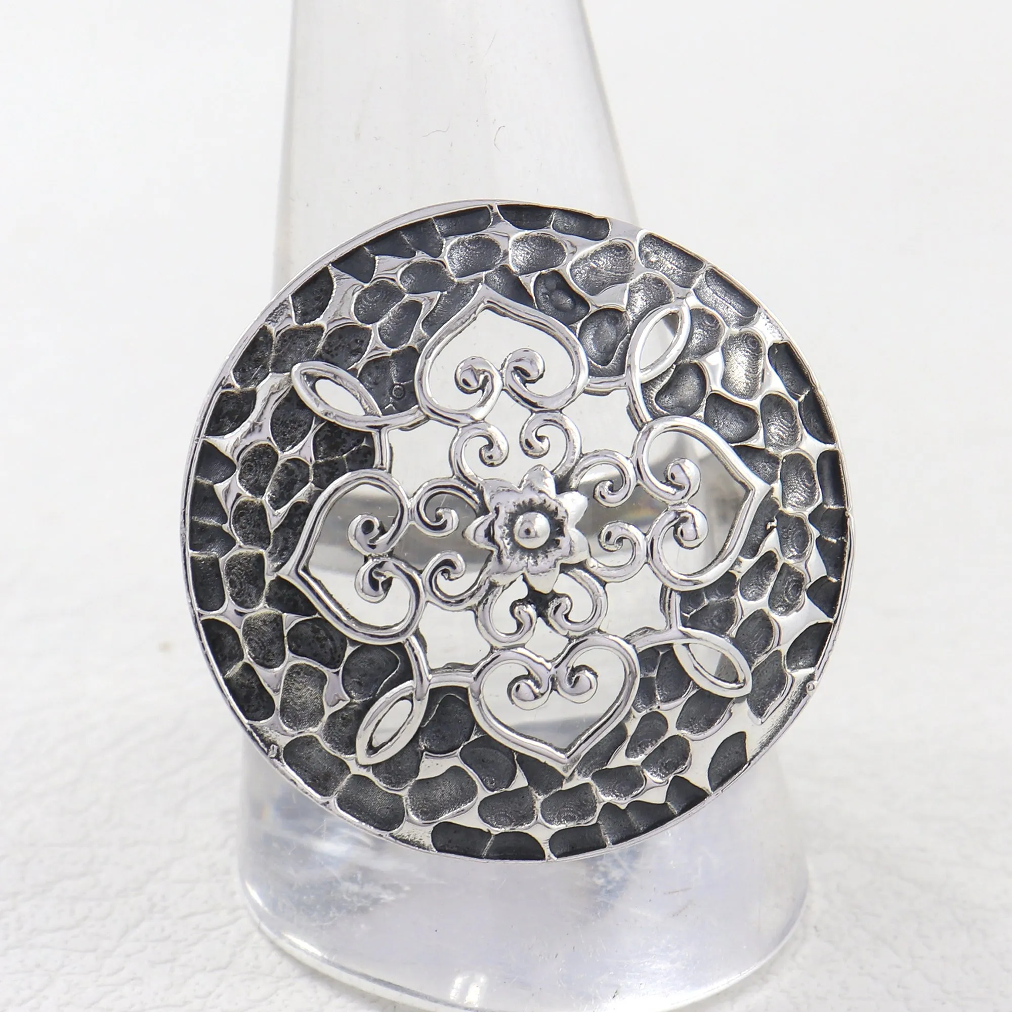 925 Sterling Silver Fillgree Designer Pendant Set