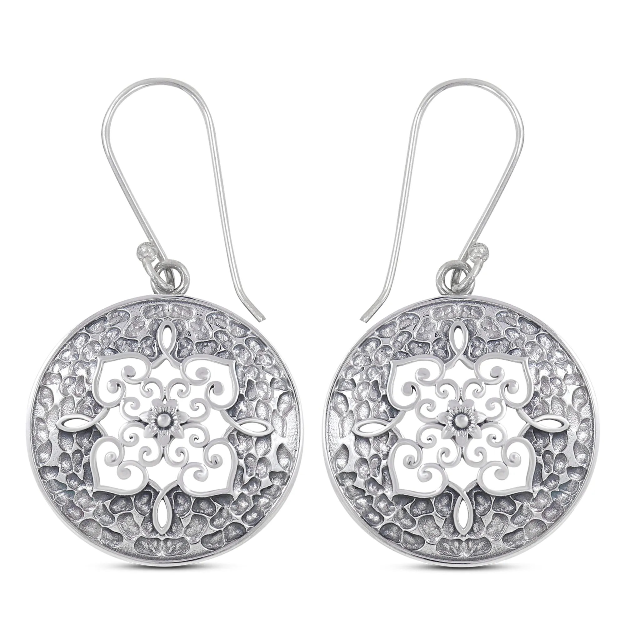 925 Sterling Silver Fillgree Designer Pendant Set