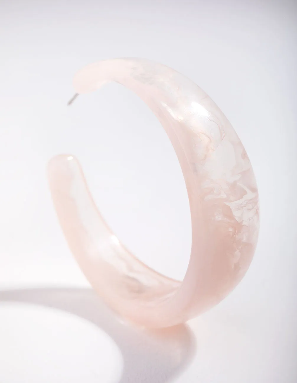 Acrylic Cloudy Hoop Earrings