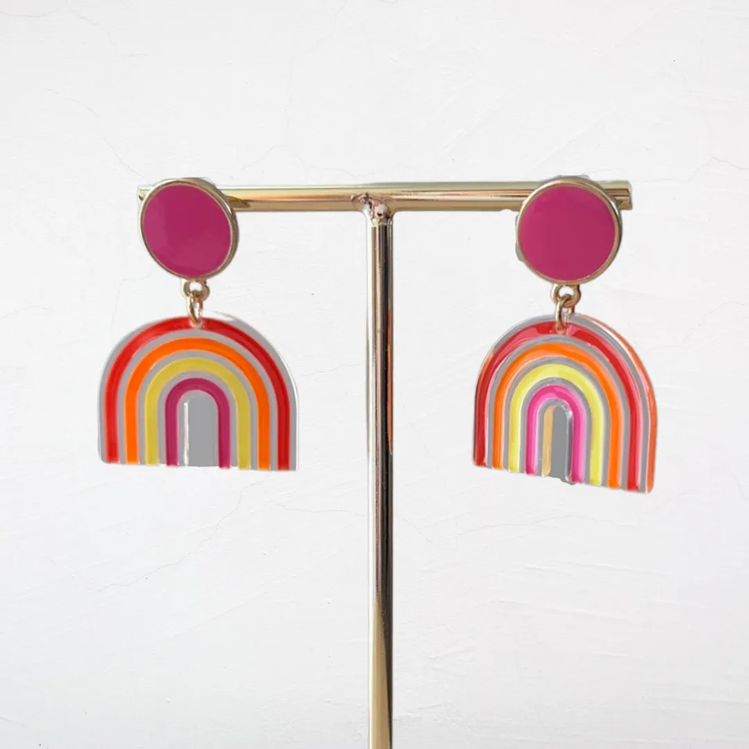 Acrylic Rainbow Earrings