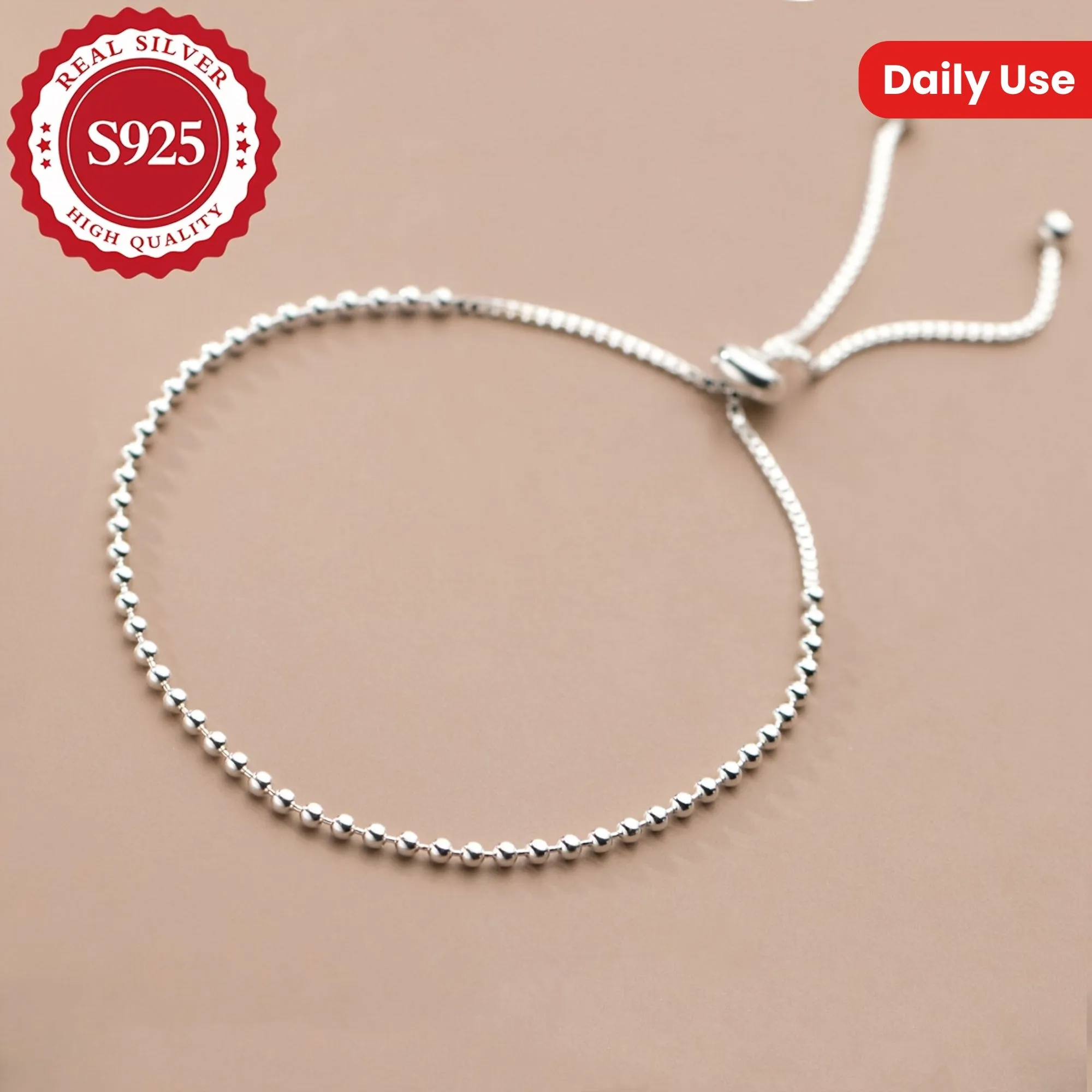 Adjustable Telescopic Bracelet - S925 Pure Silver - Stylish & Allergy-Free