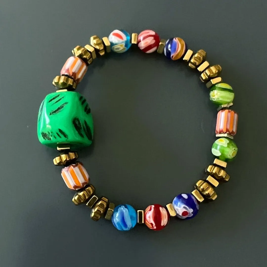 African Colors Women Beaded Bracelet