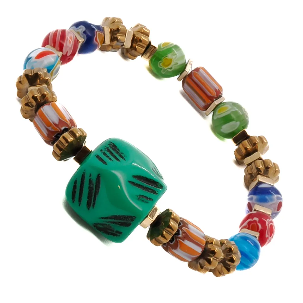 African Colors Women Beaded Bracelet