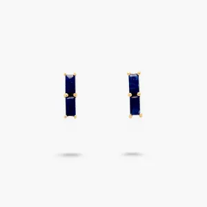 Amare Wear Mini Baguette Lapis Studs