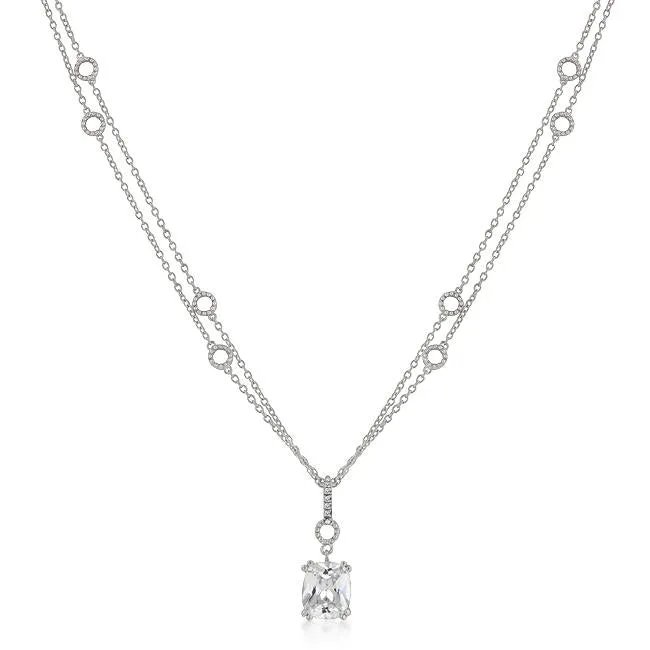 Amaris 12x10mm Radiant CZ Pendant Necklace | 6.5ct