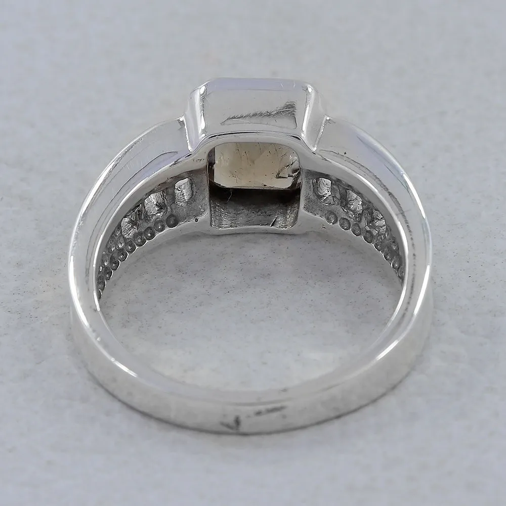 Amethyst Designer Ring 925 Sterling Silver