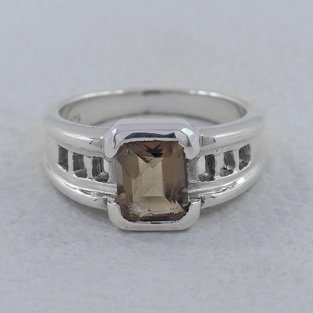 Amethyst Designer Ring 925 Sterling Silver