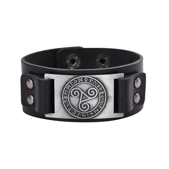 Ancient Celtic Triskelion Nordic Runic Bracelet