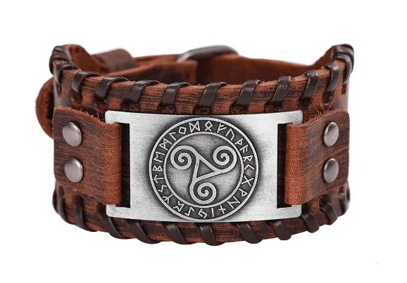 Ancient Celtic Triskelion Nordic Runic Bracelet