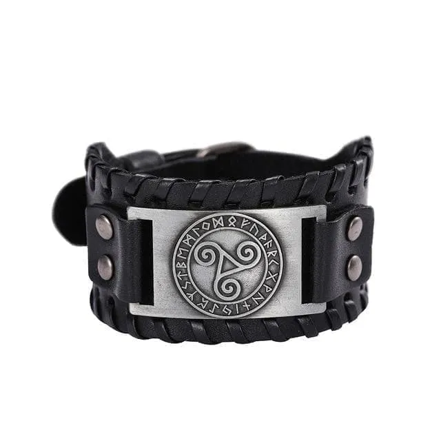 Ancient Celtic Triskelion Nordic Runic Bracelet