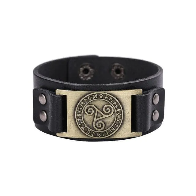 Ancient Celtic Triskelion Nordic Runic Bracelet
