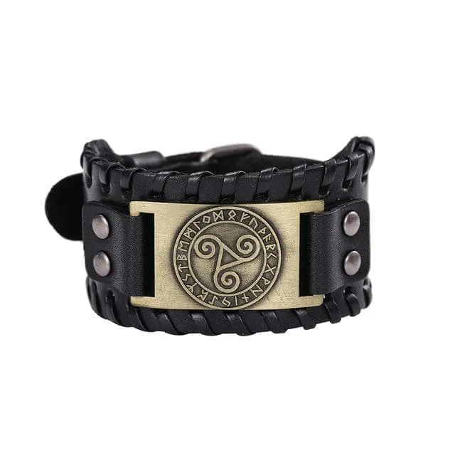 Ancient Celtic Triskelion Nordic Runic Bracelet