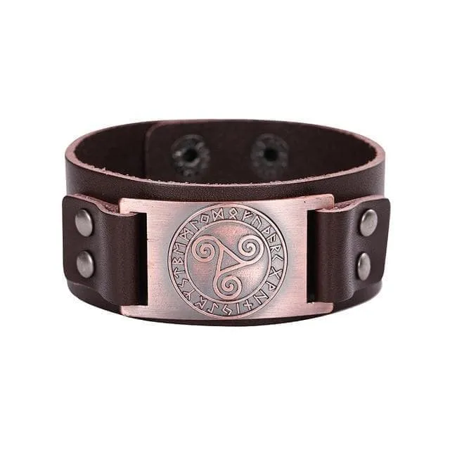 Ancient Celtic Triskelion Nordic Runic Bracelet