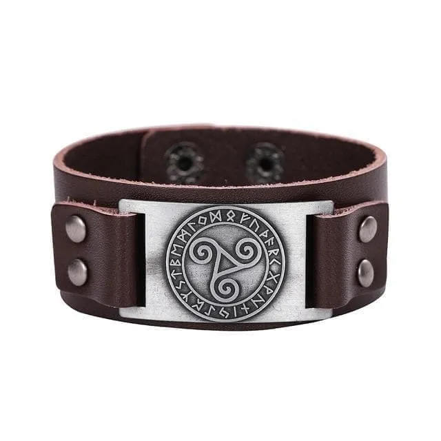 Ancient Celtic Triskelion Nordic Runic Bracelet