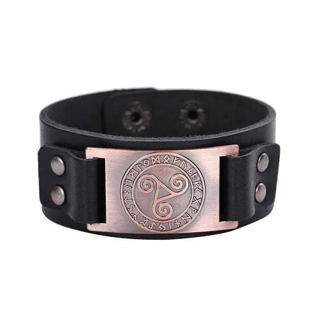 Ancient Celtic Triskelion Nordic Runic Bracelet