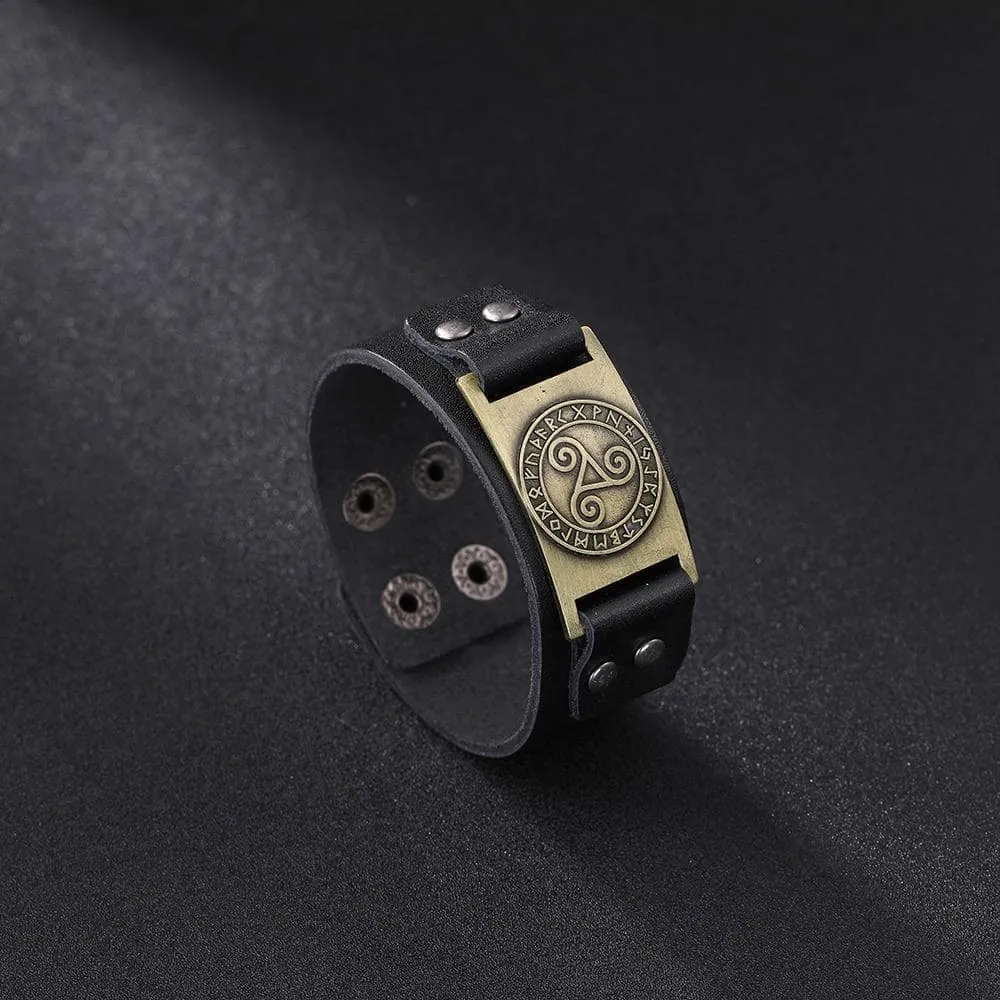 Ancient Celtic Triskelion Nordic Runic Bracelet