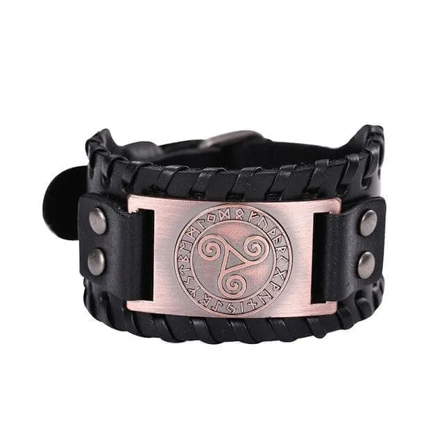 Ancient Celtic Triskelion Nordic Runic Bracelet