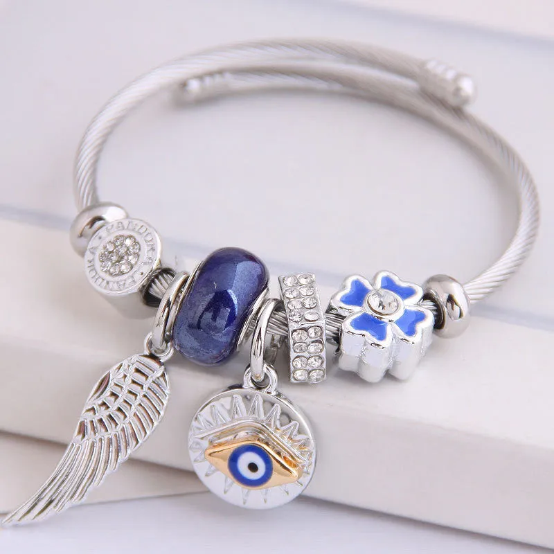 Angel Wings/Devil Eyes Adjustable Bracelet UB3217