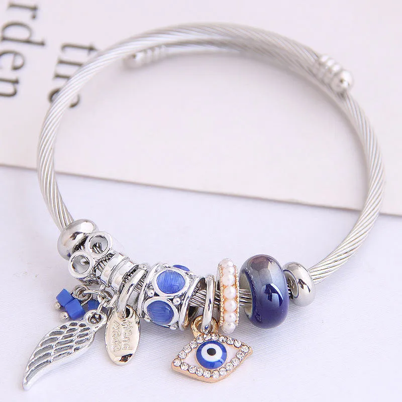 Angel Wings/Devil Eyes Adjustable Bracelet UB3217