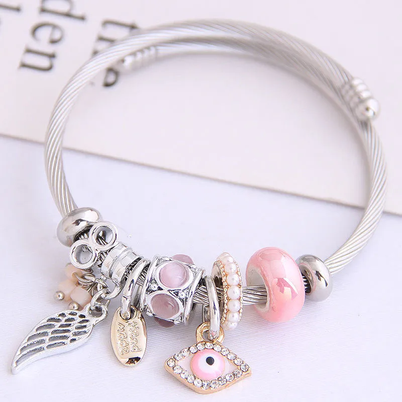 Angel Wings/Devil Eyes Adjustable Bracelet UB3217