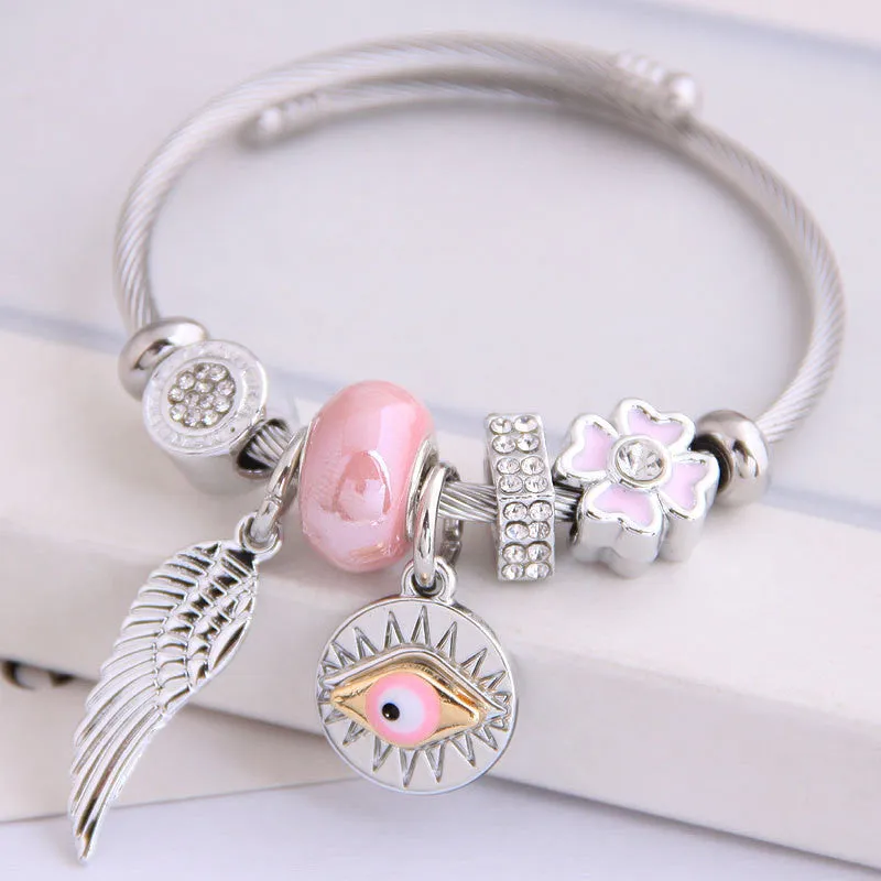 Angel Wings/Devil Eyes Adjustable Bracelet UB3217